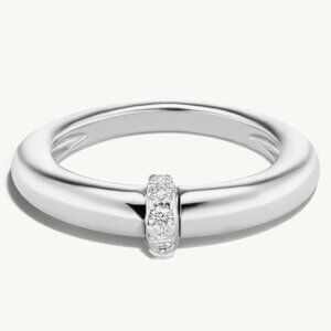 Sophie Ratner Diamond Domed Ring - White Gold
